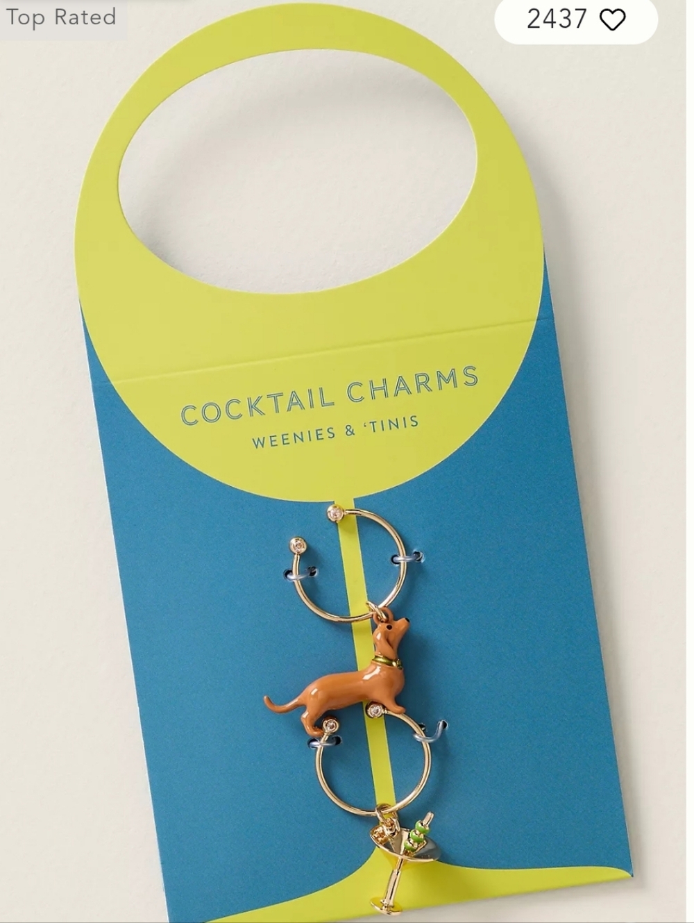 Anhropologie Cocktail Charms - set of 2 - Weenies & 'Tinis